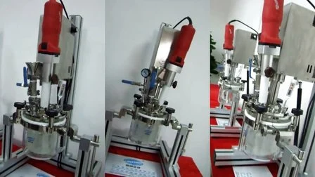 Reator de vidro de laboratório 5L com baixa velocidade de mistura e alta velocidade de dispersão